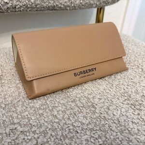 Burberry Tan Leather Glasses Case
